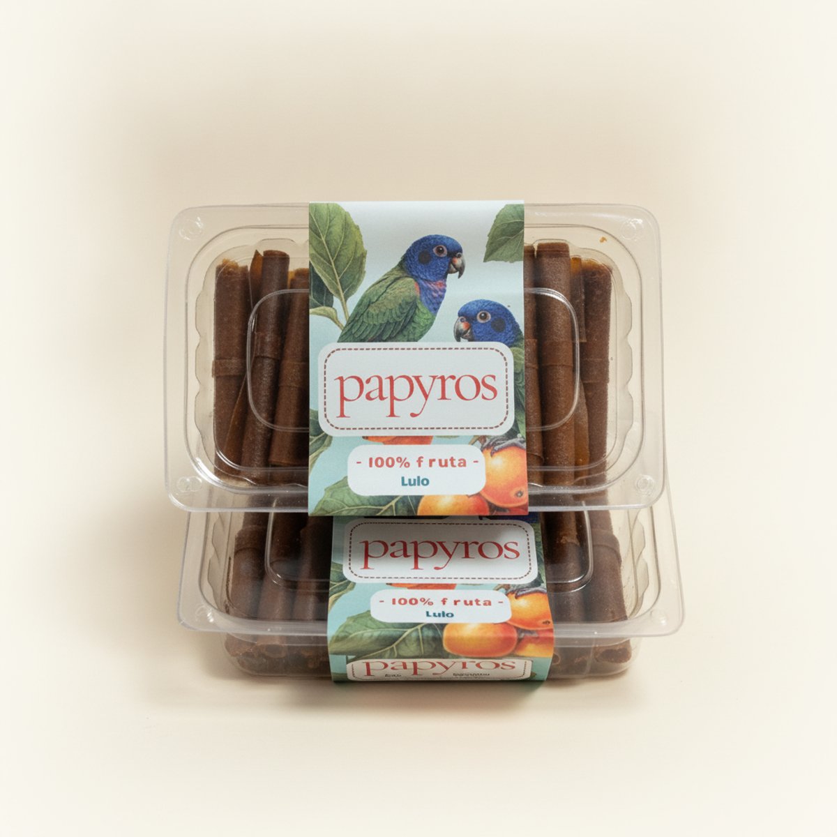 Caja de rollos de fruta Papyros sabor Lulo