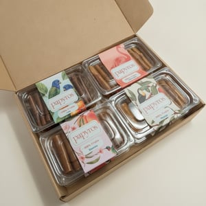 Caja combo de rollos de fruta Papyros (4 sabores)