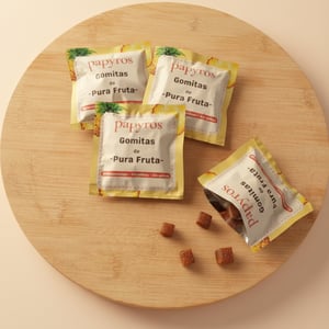 Gomitas de Piña abiertas — gomitas en cubos de fruta natural